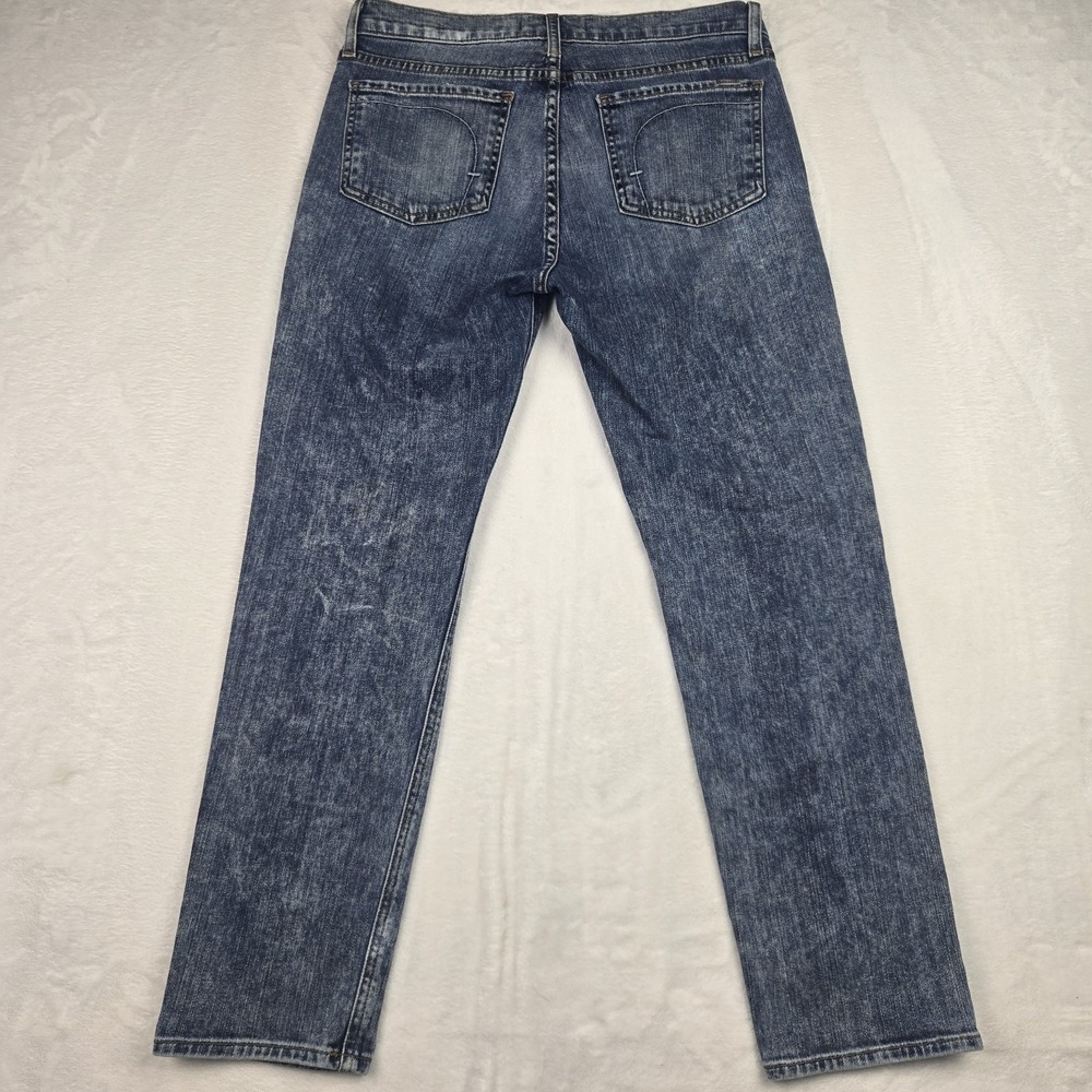 Fidelity Denim Jeans Womens 26 Axl Crop‎ Girlfriend Jean Painterly Distressed - Picture 9 of 11